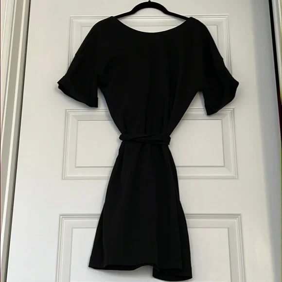 zara black dress open back Montego Mini Dress